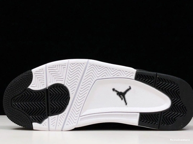 MaikeSneakers Royalty Jordan 4 Black Gold-White Air Metallic 308497-032 0818